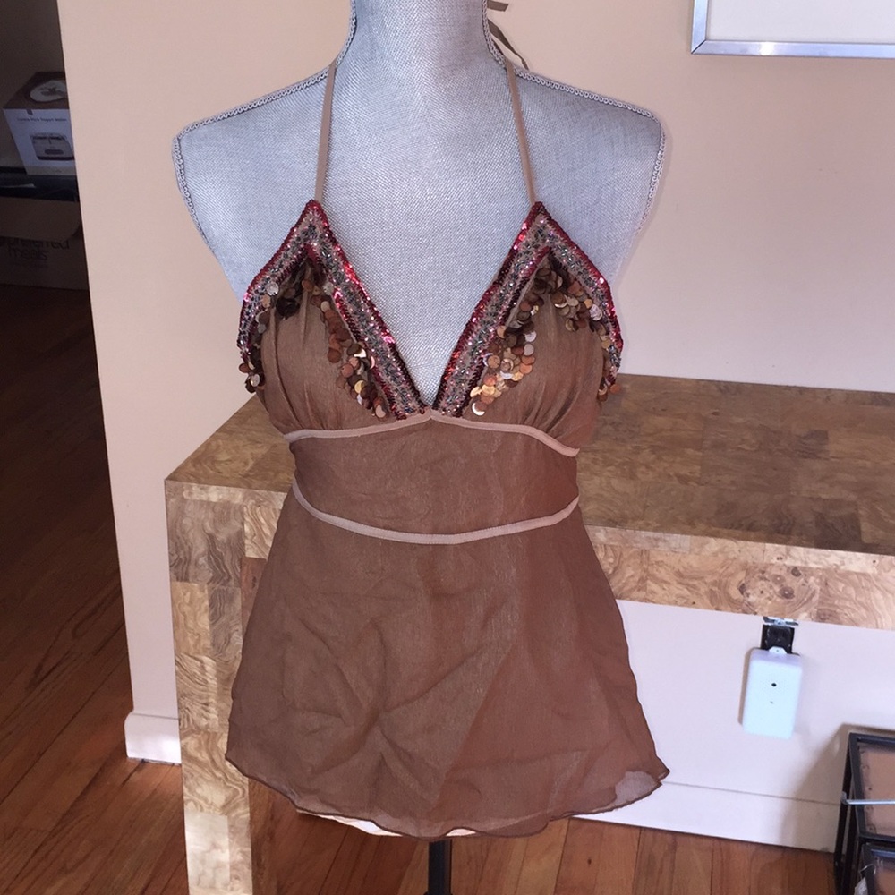 Walter beaded halter top